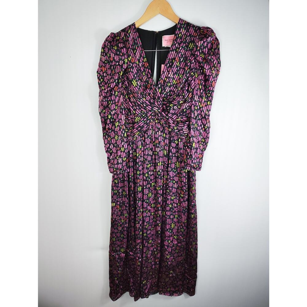 Kate Spade Womens Floral Devore Midi Dress 4 NWT *Broken Zipper*